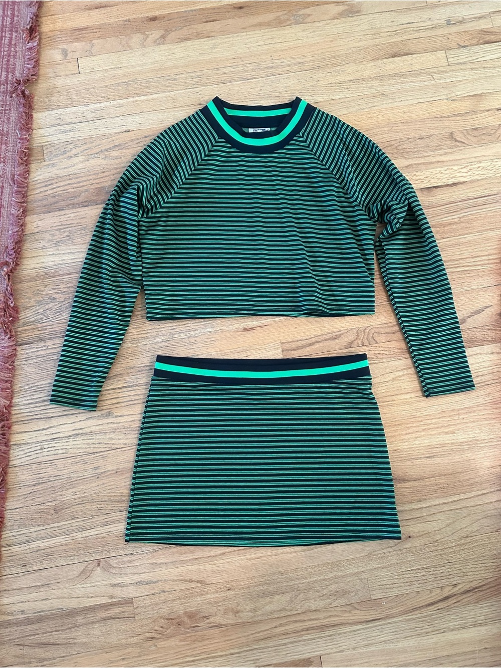 Future Collective Striped Lime Green Matching Set